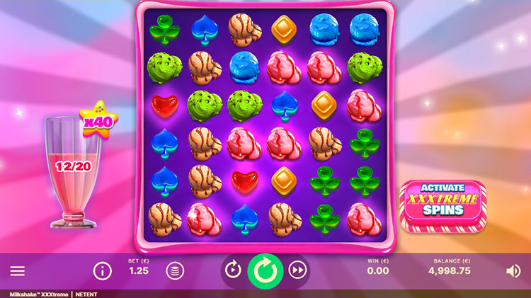 Interface of Milkshake XXXtreme machine