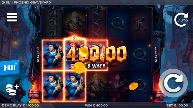 Winning combination in the game Phoenix Graveyard