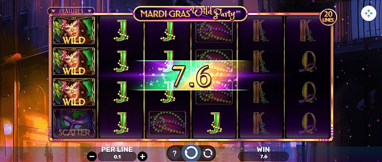 Winning at Mardi Gras Wild Party
