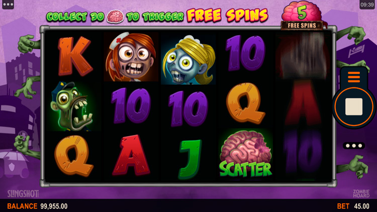 Zombie Hoard slot gameplay